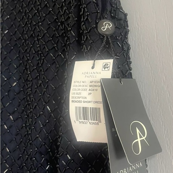 Elegant Black and Navy Dress Adriana papel 2 - Picture 2 of 3